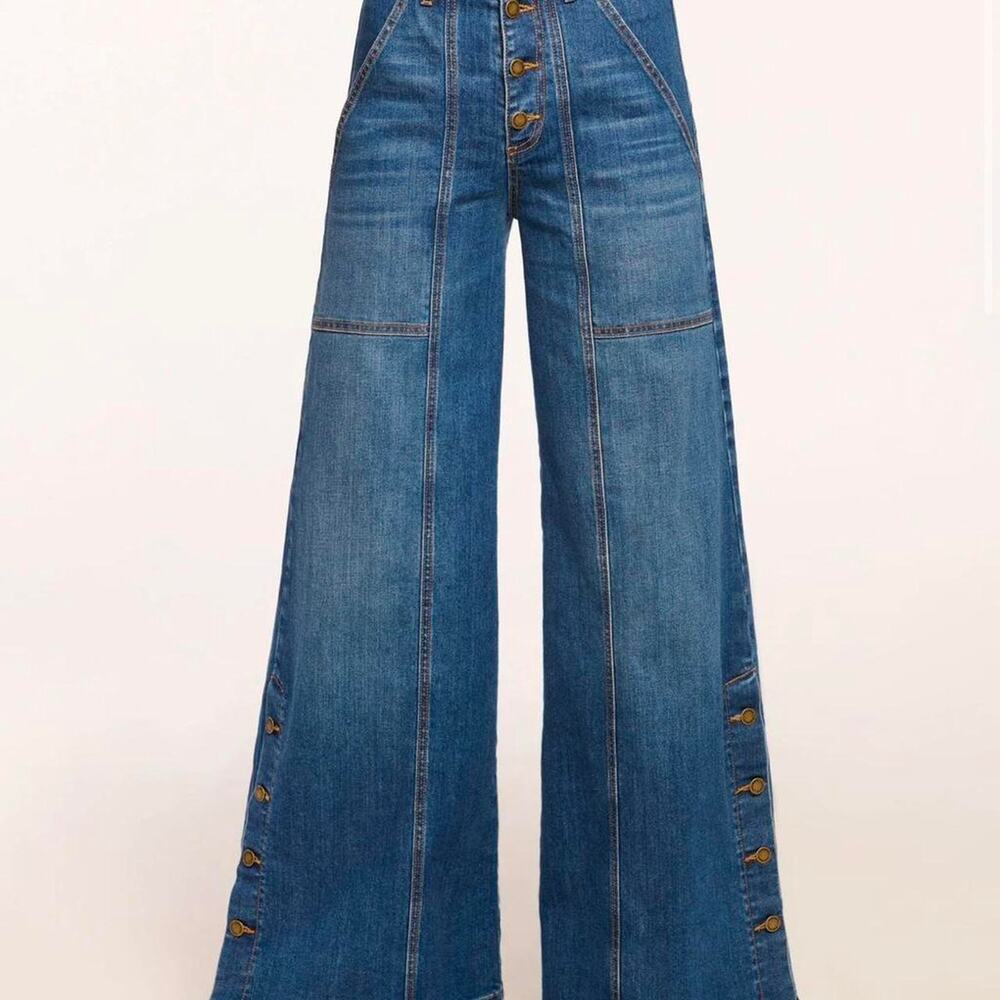 Ramy Brook Blue Straight-Leg Jeans